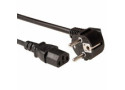 ACT Netsnoer LSZH Schuko CEE 7/7 male (haaks) - C13 IEC 60320 zwart 1 m