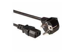 ACT Netsnoer LSZH Schuko CEE 7/7 male (haaks) - C13 IEC 60320 zwart 5 m