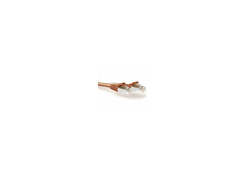 ACT Bruine 5,00 meter SFTP CAT6A patchkabel snagless met RJ45 connectoren