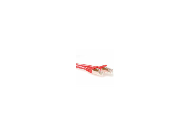 ACT Rode 30 meter SFTP CAT6A patchkabel snagless met RJ45 connectoren