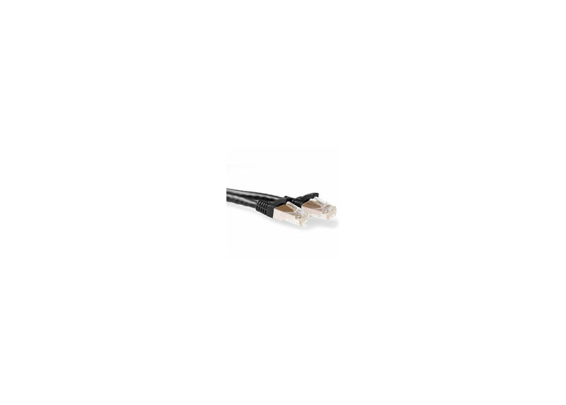 ACT Zwarte 10 meter SFTP CAT6A patchkabel snagless met RJ45 connectoren
