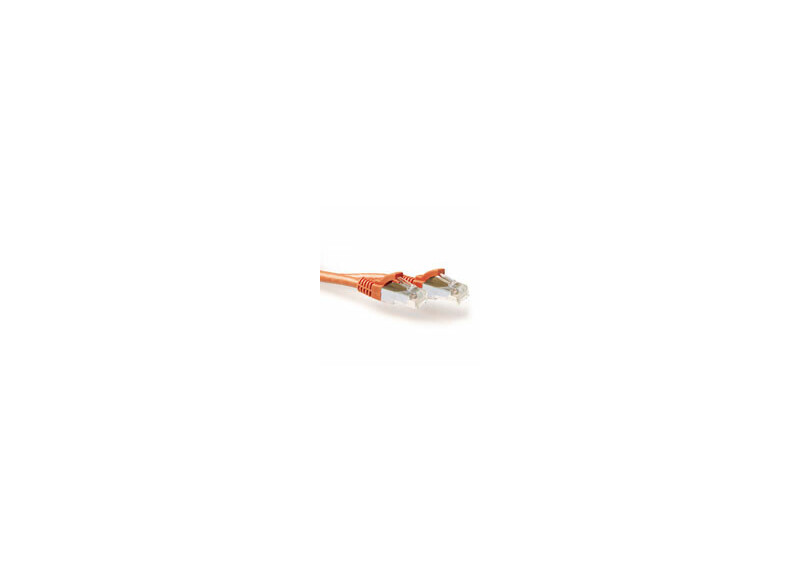 ACT Oranje 1 meter LSZH SFTP CAT6A patchkabel snagless met RJ45 connectoren