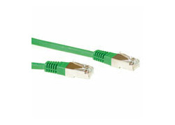 ACT Groene 1 meter LSZH SFTP CAT6 patchkabel met RJ45 connectoren