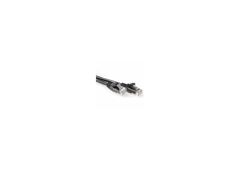 ACT Zwarte 3 meter U/UTP CAT6A patchkabel snagless met RJ45 connectoren