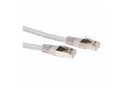 ACT Grijze 2 meter LSZH SFTP CAT6A patchkabel met RJ45 connectoren