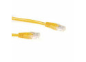 ACT Gele 15 meter U/UTP CAT6A patchkabels met RJ45 connectoren