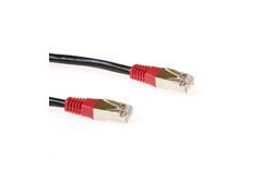 ACT Zwarte 10 meter LSZH F/UTP CAT5E patchkabel cross met RJ45 connectoren