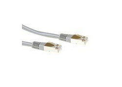 ACT Grijze 0,5 meter F/UTP CAT5E patchkabel met RJ45 connectoren