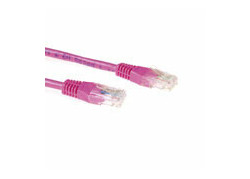 ACT Roze 1 meter U/UTP CAT6A patchkabels met RJ45 connectoren