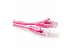 ACT Roze 20 meter U/UTP CAT6 patchkabel snagless met RJ45 connectoren