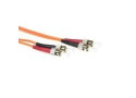 ACT 1,5 meter LSZH Multimode 50/125 OM2 glasvezel patchkabel duplex met ST connectoren