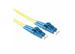 ACT 50 meter LSZH Singlemode 9/125 OS2  short boot glasvezel patchkabel duplex met LC connectoren