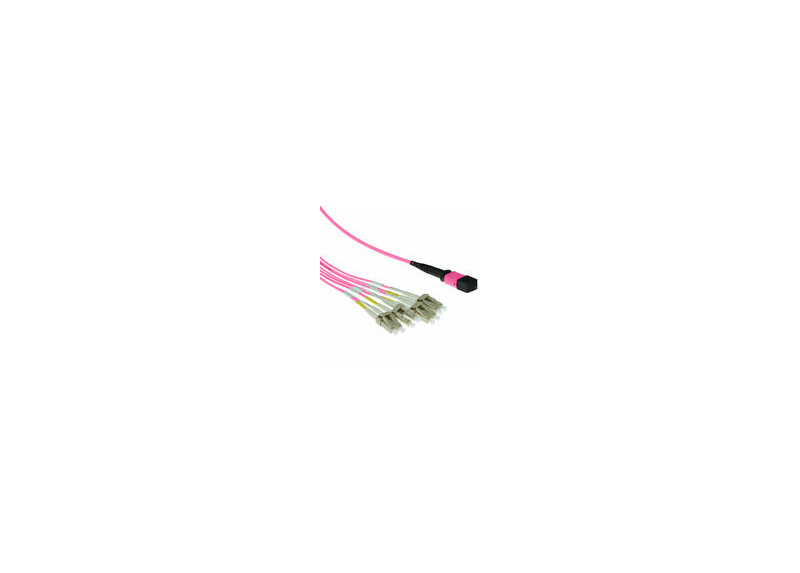 ACT 3 meter Multimode 50/125 OM4 fanout patchkabel 1 X MTP female - 4 X LC duplex 8 vezels