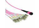 ACT 3 meter Multimode 50/125 OM4 fanout patchkabel 1 X MTP female - 6 X LC duplex 12 vezels
