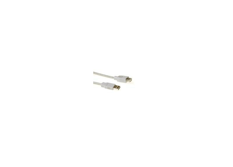 ACT USB 2.0 A male - USB A female ivoor  1,00 m