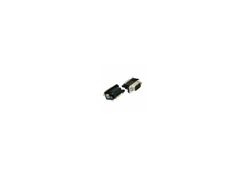15 polige D-sub male PCB connector