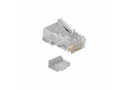ACT RJ45 (8P/8C) CAT5E modulaire connector voor ronde kabel met massieve of soepele aders