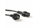 ACT Netsnoer Schuko CEE 7/7 male (haaks) - C19 IEC Lock zwart 2 m, EL262S