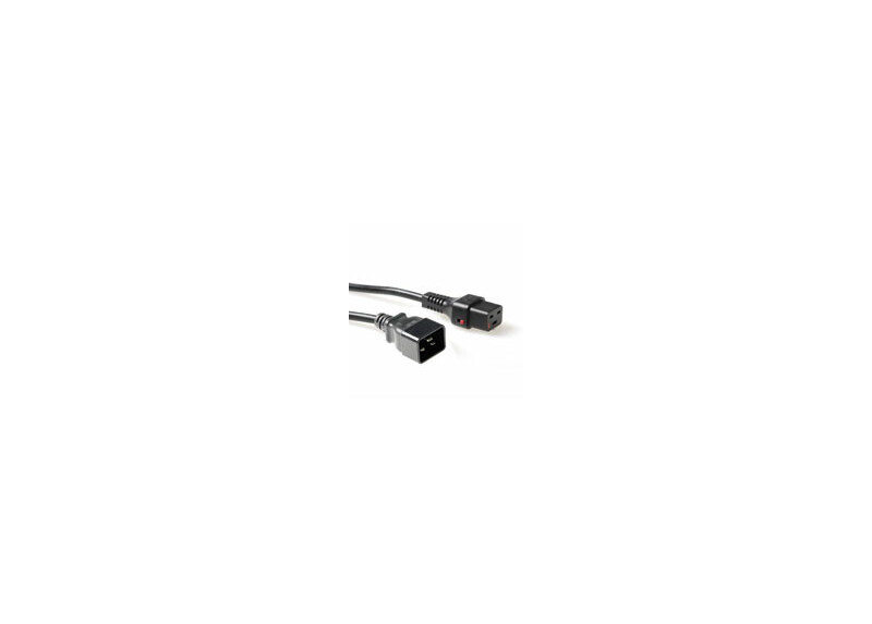 ACT Netsnoer C19 IEC Lock - C20 zwart 2 m, PC1285