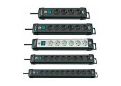 Brennenstuhl Stekkerdoos, 6 sockets, 5m, zwart zilver, met schakelaar