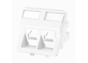 Molex Molex PowerCAT 6 UTP 2 x RJ45 inbouw module , wit, 50 x 50 mm