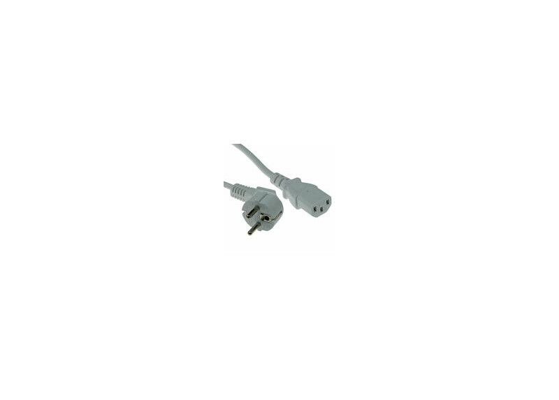 ACT Netsnoer Schuko CEE 7/7 male (haaks) - C13 IEC 60320 wit 1,5 m