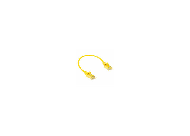 ACT Gele 1 meter LSZH U/UTP CAT6 datacenter slimline patchkabel snagless met RJ45 connectoren