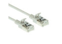 ACT Grijze 0,25 meter LSZH U/FTP CAT6A datacenter slimline patchkabel snagless met RJ45 connectoren