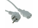 ACT Netsnoer Schuko CEE 7/7 male (haaks) - C13 IEC 60320 wit 0,5 m