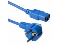 ACT Netsnoer Schuko CEE 7/7 male (haaks) - C13 IEC 60320 blauw 5 m