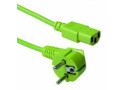 ACT Netsnoer Schuko CEE 7/7 male (haaks) - C13 IEC 60320 groen 5 m