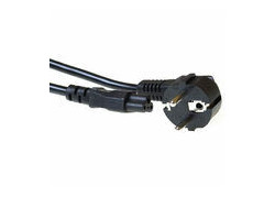ACT Netsnoer Schuko CEE 7/7 male (haaks) - C5 IEC 60320 zwart 1,5 m
