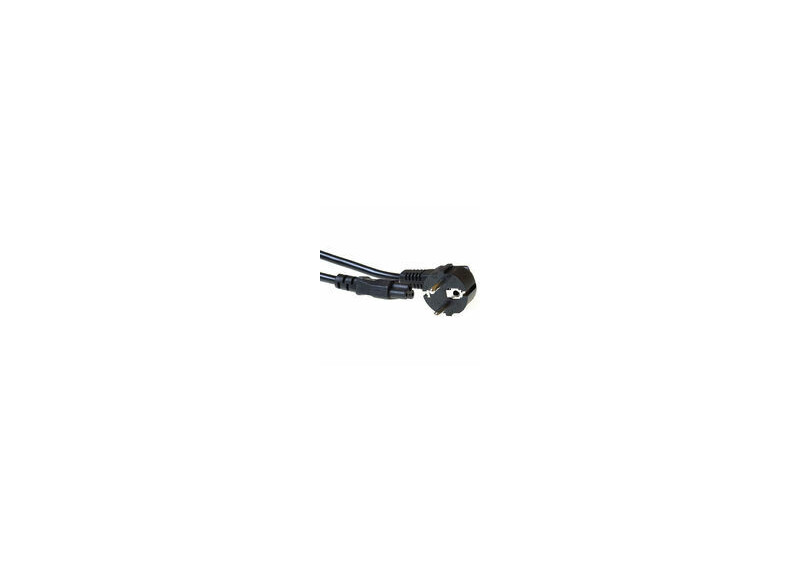 ACT Netsnoer Schuko CEE 7/7 male (haaks) - C5 IEC 60320 zwart 1,5 m