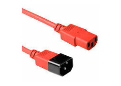 ACT Netsnoer C13 - C14 rood 0,3 m