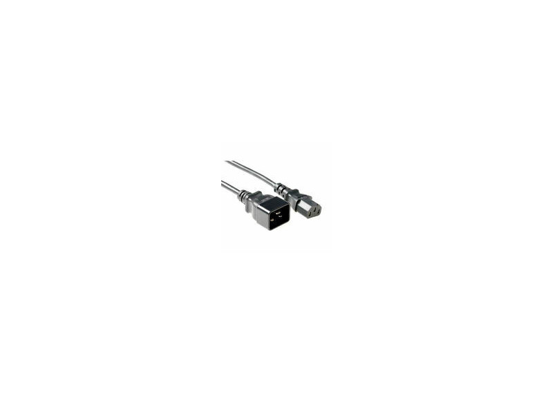 ACT Netsnoer C13 - C20 zwart 1 m