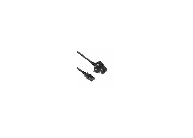 ACT Netsnoer Indiase/Zuid Afrikaanse connector - C13 zwart 2,5 m