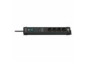 Brennenstuhl Premium-Line, stekkerdoos, 4 sockets, 1.8m, zwart, met schakelaar en overspanningsbeveiliging