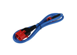 ACT Netsnoer C13 IEC Lock+ - C14 IEC Lock Dual Locking blauw 1,5 m, PC3620