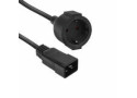ACT Netsnoer C20 IEC 60320 - CEE 7/3 zwart 0,2 m