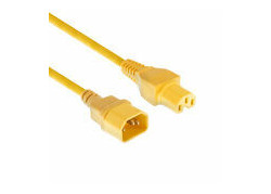 ACT Netsnoer C14 - C15 geel 1,2 m