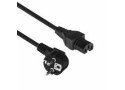 ACT Netsnoer Schuko CEE 7/7 male (haaks) - C15 IEC 60320 zwart 1 m