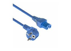 ACT Netsnoer Schuko CEE 7/7 male (haaks) - C15 IEC 60320 blauw 1 m