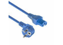 ACT Netsnoer Schuko CEE 7/7 male (haaks) - C15 IEC 60320 blauw 2 m