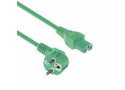 ACT Netsnoer Schuko CEE 7/7 male (haaks) - C15 IEC 60320 groen 2 m