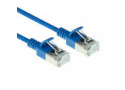 ACT Blauwe 0,15 meter LSZH U/FTP CAT6A datacenter slimline patchkabel snagless met RJ45 connectoren