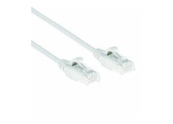 ACT Witte 7 meter LSZH U/UTP CAT6 datacenter slimline patchkabel snagless met RJ45 connectoren