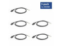 ACT Netsnoer C13 IEC Lock - open einde zwart 2 m, PC1025, 5-Pack