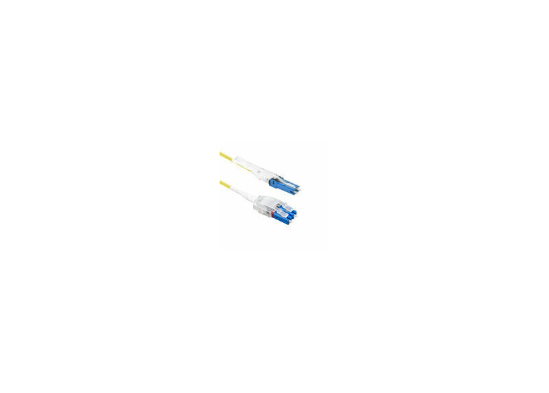 ACT 1,5 meter Singlemode 9/125 OS2 Polarity Twist uniboot duplex glasvezel patchkabel met CS - LC connectoren