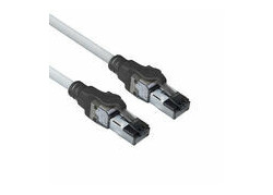 ACT Grijze 1 meter S/FTP CAT6A IDC 4PPoE / PoE++ 100W LSZH patchkabel snagless met RJ45 connectoren, ACT Powerpatch
