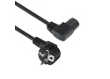 ACT Netsnoer Schuko CEE 7/7 male (haaks) - C15 (haaks links) IEC 60320 zwart 1 m